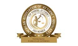 American Association of Attorney Advocates - Top Ranking Family Law Attorney - 2020 Member